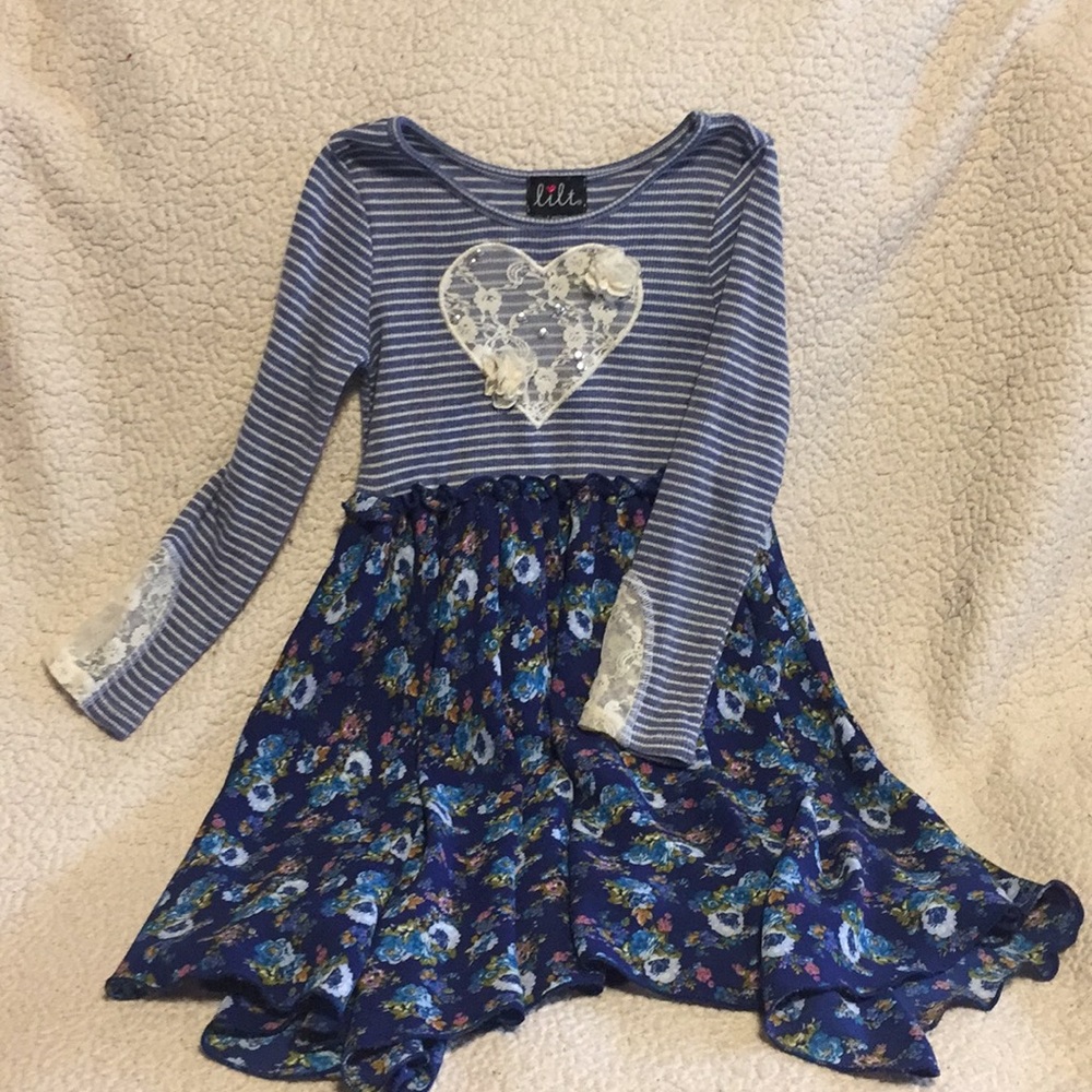 Blue floral dress